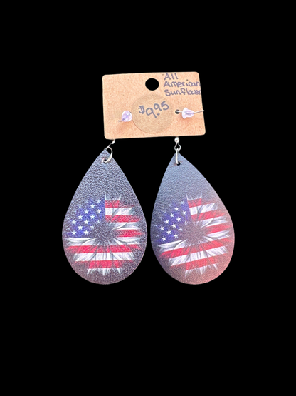 All American Sunflower Earrings