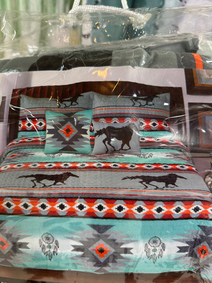 Running Free Aztec 5pc Bedding Set