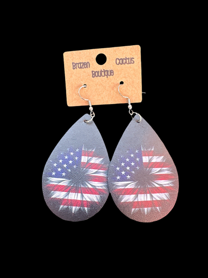 All American Sunflower Earrings