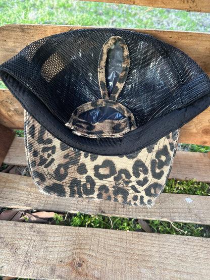 Leopard  Ponytail Cap