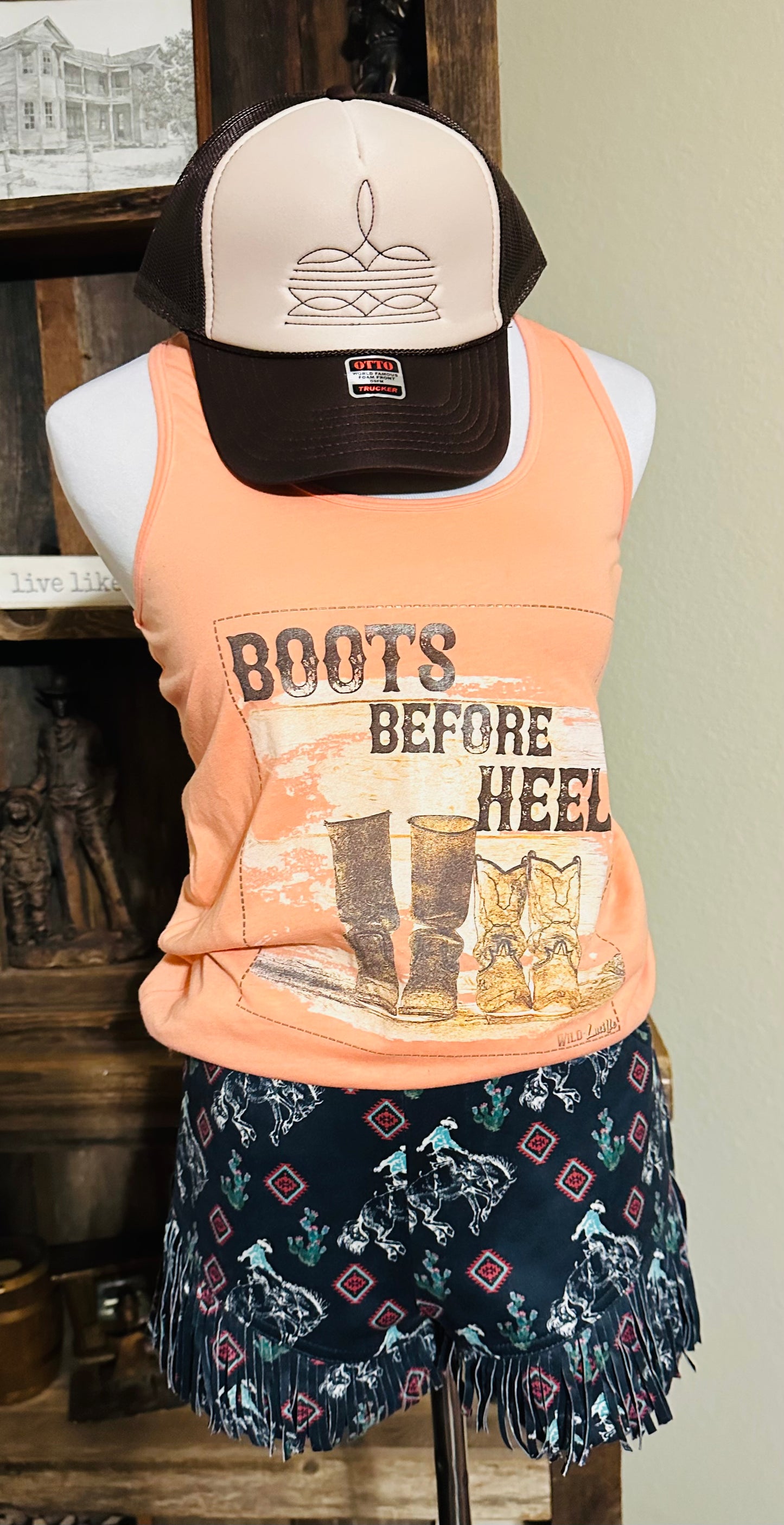 Boots Before Heels Tank