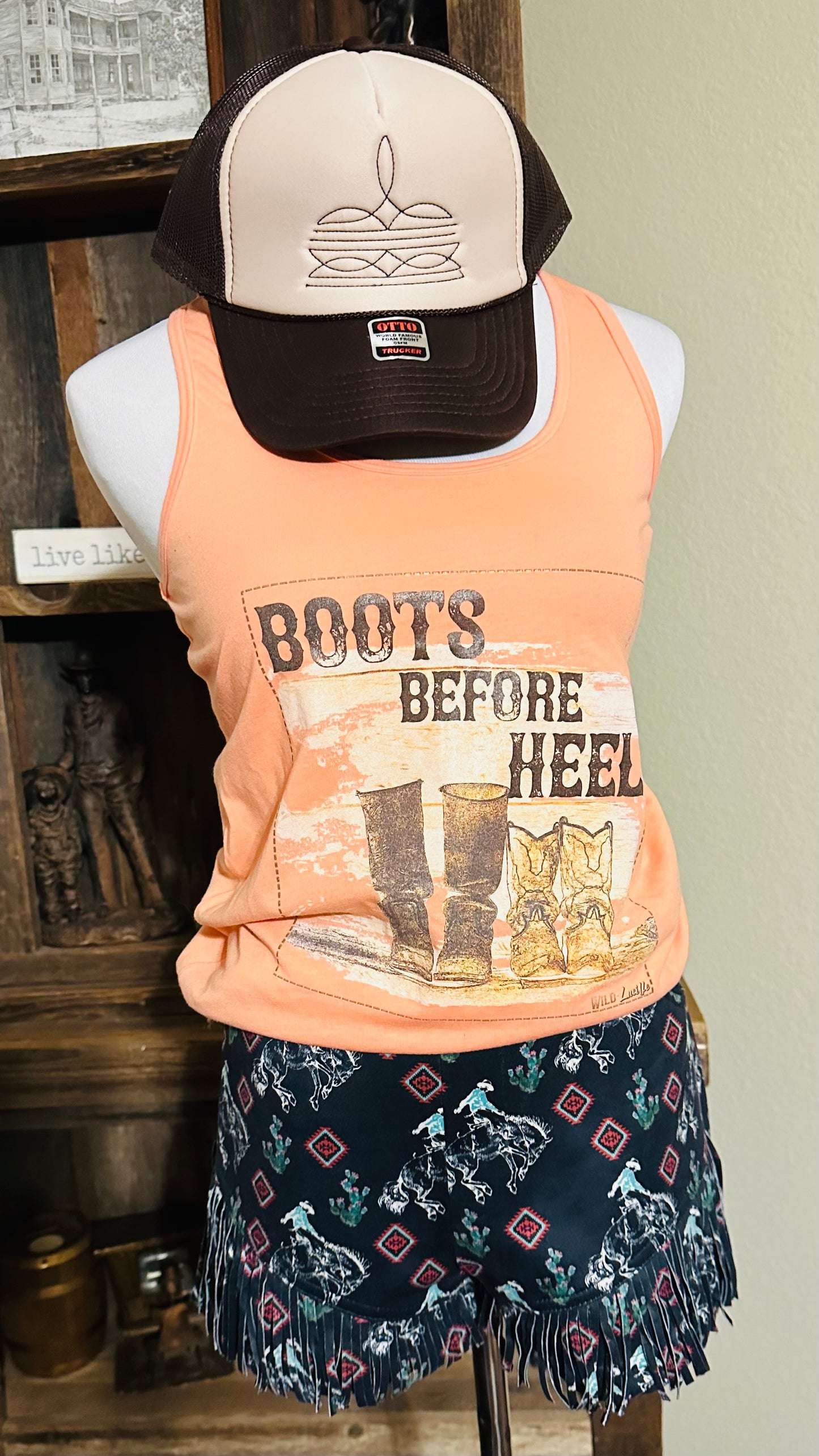 Boots Before Heels Tank